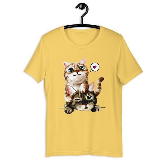 Imagem de Camiseta Blusa Feminina Amor de Gato