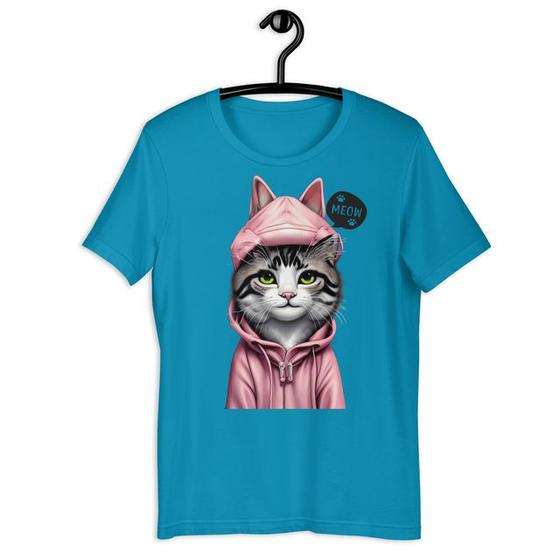 Imagem de Camiseta Blusa Feminina Gata Meow