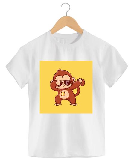 Imagem de Camiseta Blusa Infantil Animais Safari Selva Floresta Macaco Leão Peixe Marinho