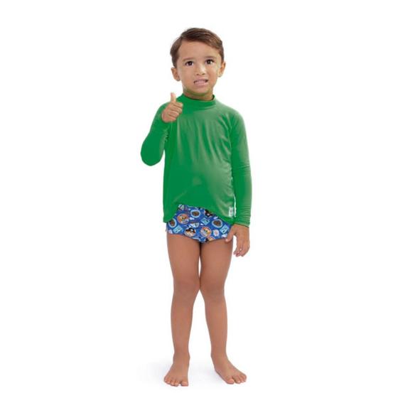 Imagem de Camiseta Blusa Térmica Manga Longa Proteção UV Infantil Malha Fria Filtro Solar Moda Praia Verão 2024 Piscina