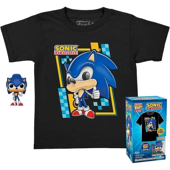 Imagem de Camiseta + Boneco Sonic - Sonic The Hedgehog - Funko POP! Tees S