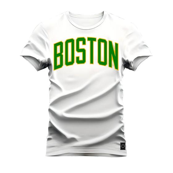 Imagem de Camiseta Boston Plus Size Grande Confortável Estampa Dtf Premium