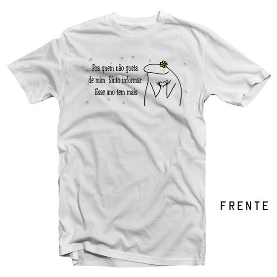 Imagem de Camiseta Branca Adulto Flork Frases Engraçadas Poliéster Premium Mod. 02