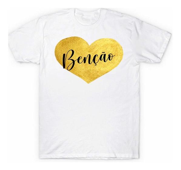 Imagem de Camiseta Branca Frases Ano Novo Reveillon Paz Saúde Família Gratidão Amor Prosperidade Vida Fé