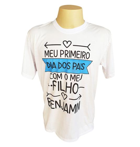 Imagem de Camiseta Branca Meu Primeiro Dia dos Pais com meu Filho