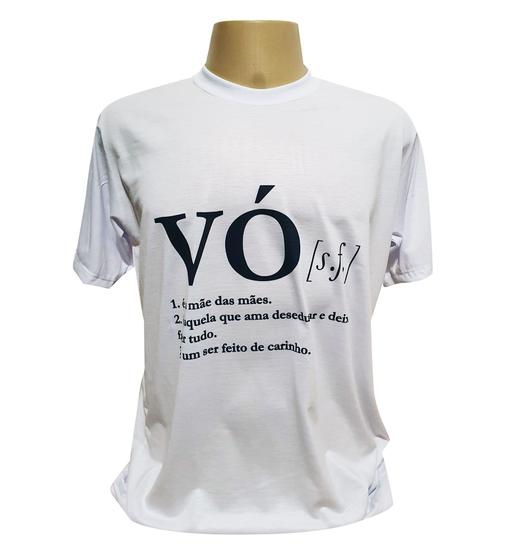 Imagem de Camiseta Branca Personalizada Definição Dicionário Avó, Vó