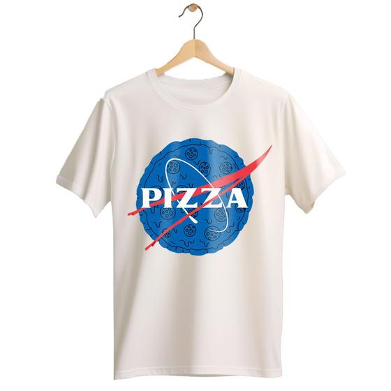 Imagem de Camiseta Branca Pizza Infantil Juvenil do 4 ao 16