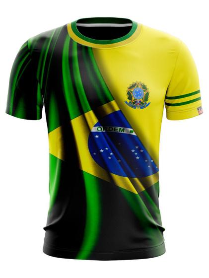 Camiseta BRASIL Bandeira Especial Patriota Dry Slim - TOTAL - NO SENSE Menor preço em Camiseta BRASIL Bandeira Especial Patriota Dry Slim - TOTAL - NO SENSE