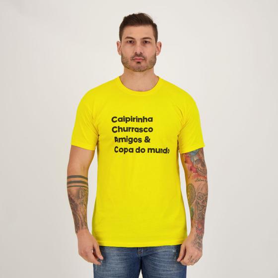 Imagem de Camiseta Brasil e Churrasco Amarela