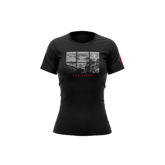 Imagem de Camiseta Braziline Flamengo Nomad Feminina - Preto