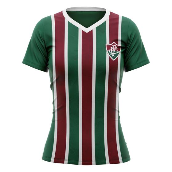 Imagem de Camiseta Braziline Volcano Fluminense Feminino - Vinho e Verde