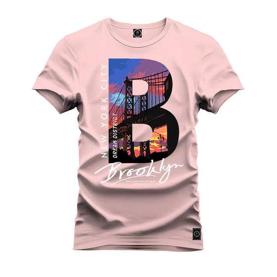 Imagem de Camiseta Broklyn B Plus Size Grande Confortável Estampa Digital