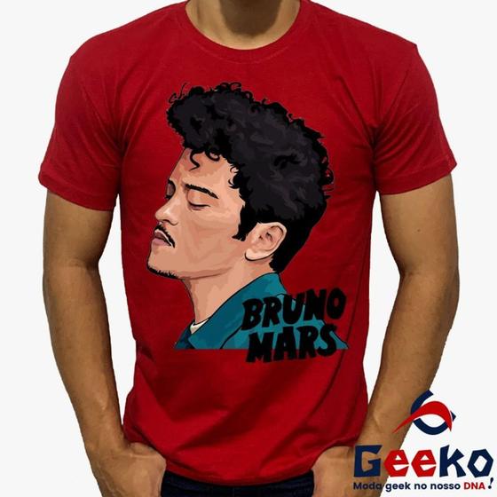 Imagem de Camiseta Bruno Mars 100% Algodão Pop Geeko