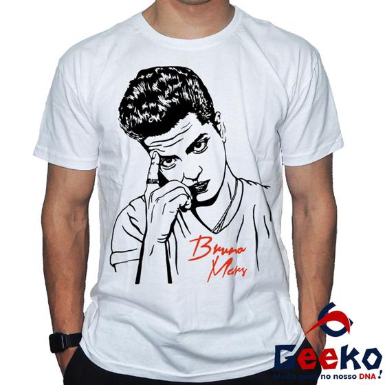 Imagem de Camiseta Bruno Mars 100% Algodão Pop Geeko