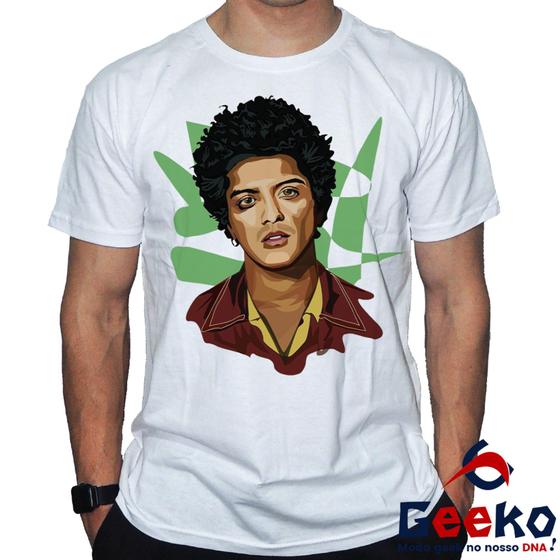 Imagem de Camiseta Bruno Mars 100% Algodão Pop Geeko