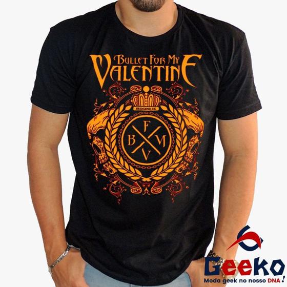 Imagem de Camiseta Bullet for My Valentine 100% Algodão Banda de Rock Geeko