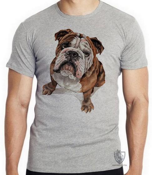 Imagem de Camiseta Cachorro Bulldog Dog Blusa criança infantil juvenil adulto camisa todos tamanhos