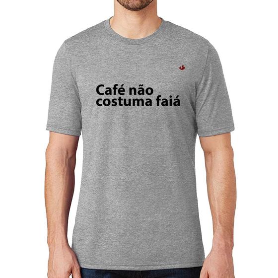 Imagem de Camiseta Café não costuma faiá - Foca na Moda