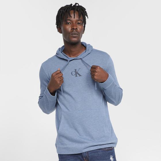 Imagem de Camiseta Calvin Klein Hoodie Logo Manga Longa Capuz Masculina