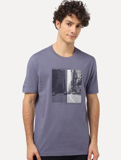 Imagem de Camiseta Calvin Klein Jeans Masculina Street View Azul Índigo