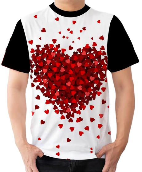 Imagem de Camiseta Camisa Ads  Coração Vermelho Amor Dia dos Namorados 2