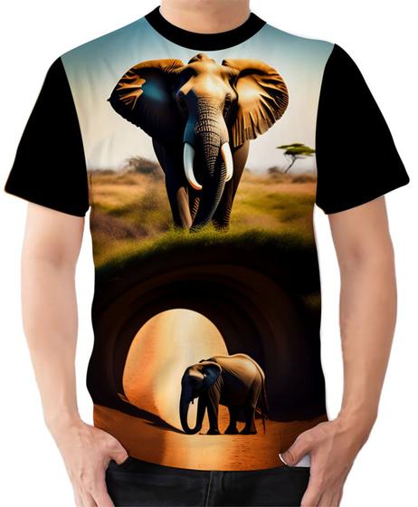 Imagem de Camiseta Camisa Ads  Elefante Mamute África Savana floresta