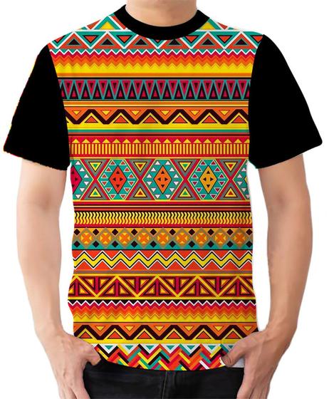 Imagem de Camiseta Camisa Ads  Estampa Africana Malha Africana Colorida 16