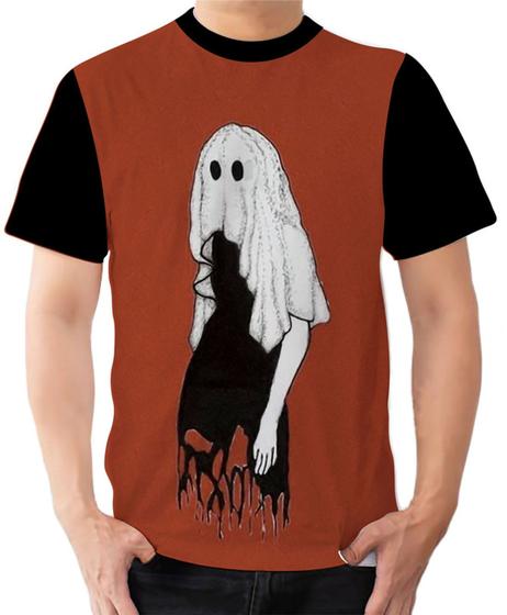 Imagem de Camiseta Camisa Ads fantasma mulher ghost susto Halloween