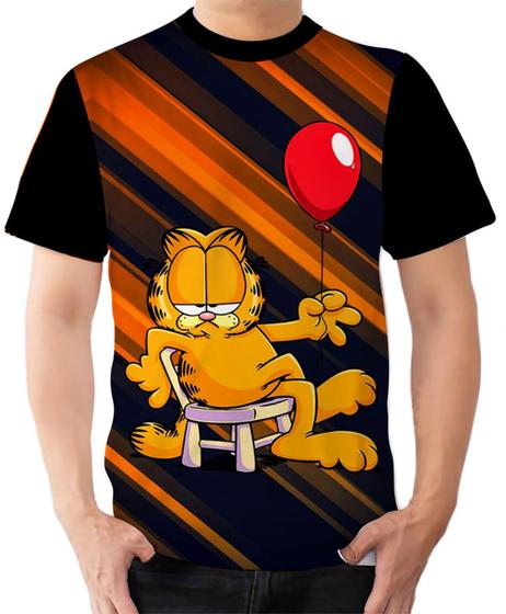 Imagem de Camiseta Camisa Ads  Garfield Gato Laranja Desenho 3