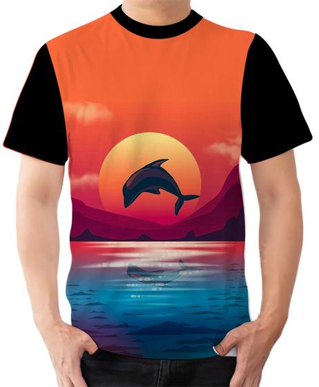 Imagem de Camiseta Camisa Ads  Golfinho fofinho desenho 3