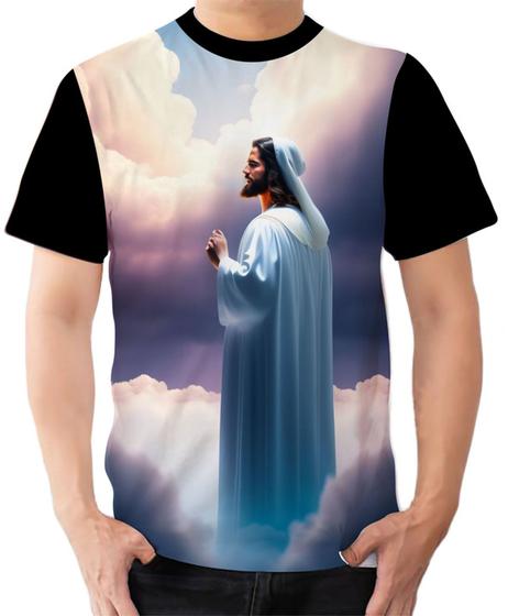 Imagem de Camiseta Camisa Ads Jesus Cristo Nuvens Céu Deus