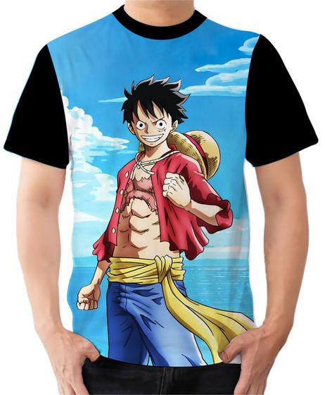 Imagem de Camiseta Camisa Ads  Luffy One Piece Anime Chapéu de palha 1