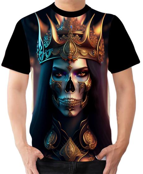 Imagem de Camiseta Camisa Ads  Mulher Caveira Zumbi Rainha