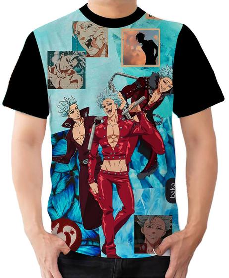 Imagem de Camiseta Camisa Ads Nanatsu no taizai sete pecados Ban Ganância 3