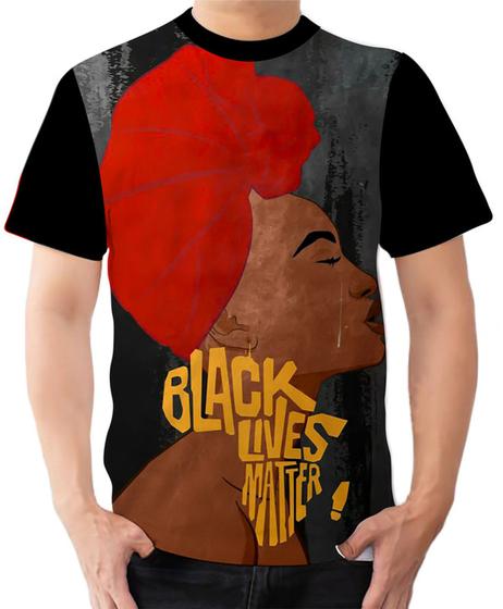 Imagem de Camiseta Camisa Ads Negra Turbante Black Lives Matter