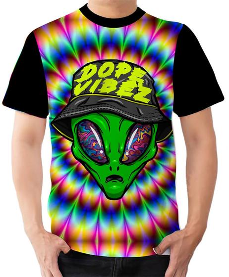 Imagem de Camiseta Camisa Ads  Psicodélico Et Alienígena Dope Vibez