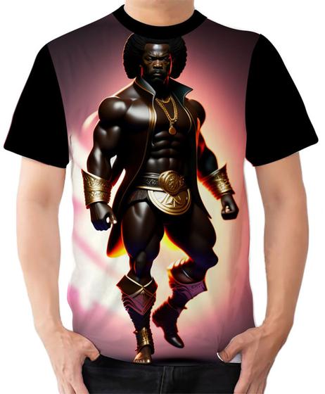 Imagem de Camiseta Camisa Ads  Samurai Negro Japão Luta