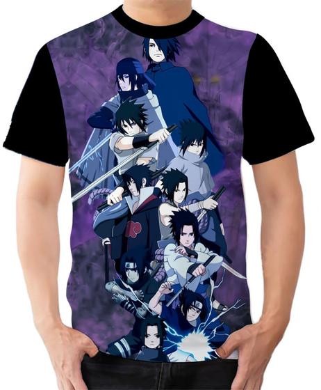 Imagem de Camiseta Camisa Ads  Sasuke Uchiha Ninja Anime Naruto 1