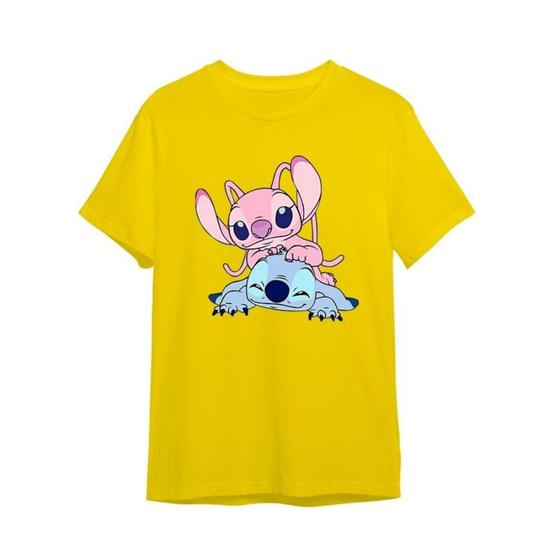 Imagem de Camiseta Camisa Angel & Stitch I Love You Bt139