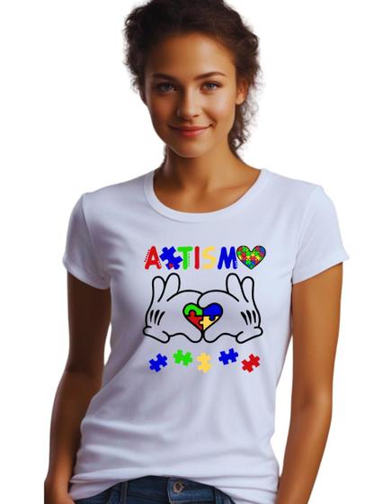 Imagem de Camiseta Camisa Autismo peçinhas M09