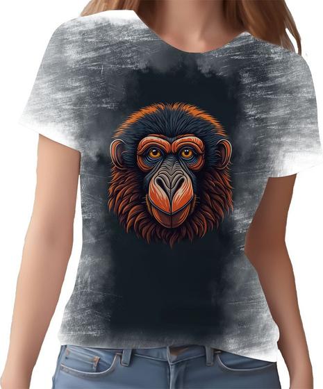 Imagem de Camiseta Camisa Babuino Macaco Gorila Face Animais Selva 3