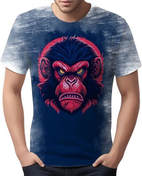 Imagem de Camiseta Camisa Babuino Macaco Gorila Face Animais Selva 4