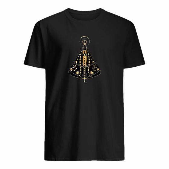 Imagem de Camiseta Camisa Básica Católica Cristã Nossa Senhora Aparecida Padroeira Mãe