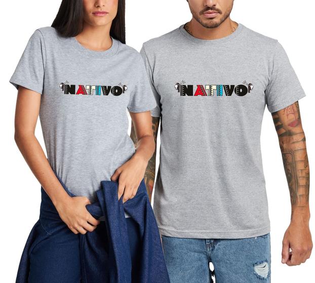 Imagem de Camiseta Camisa Básica Unissex T-shirt NATIVO 100% Algodão