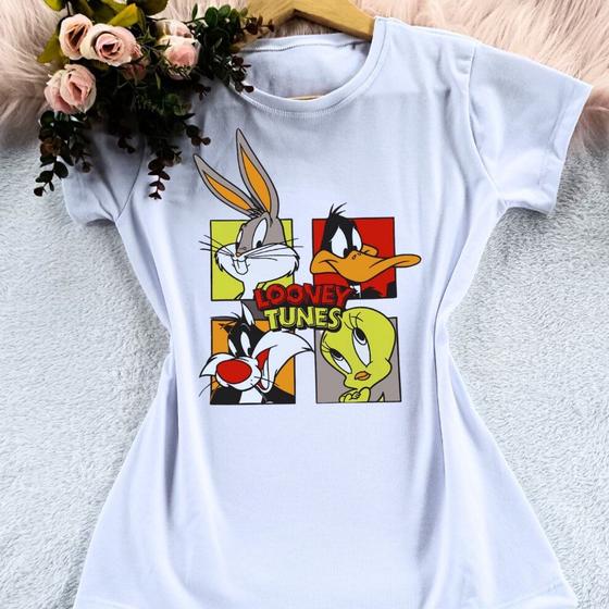 Imagem de Camiseta camisa blua t shirt feminina desenho animado