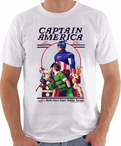 Imagem de Camiseta Camisa Capitão América Avengers Anime Nerd Geek