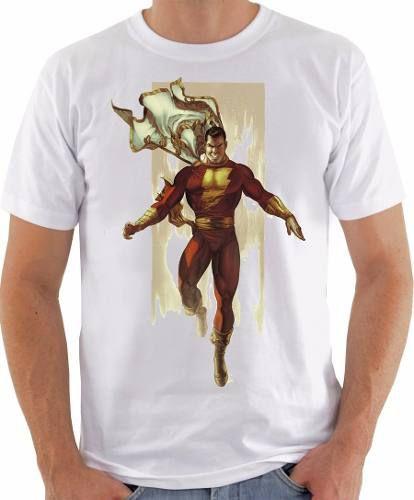 Imagem de Camiseta Camisa Capitão Marvel Shazam Anime Nerd Filme Geek