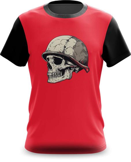 Imagem de Camiseta Camisa Caveira Capacete Exército Guerra Ucrânia