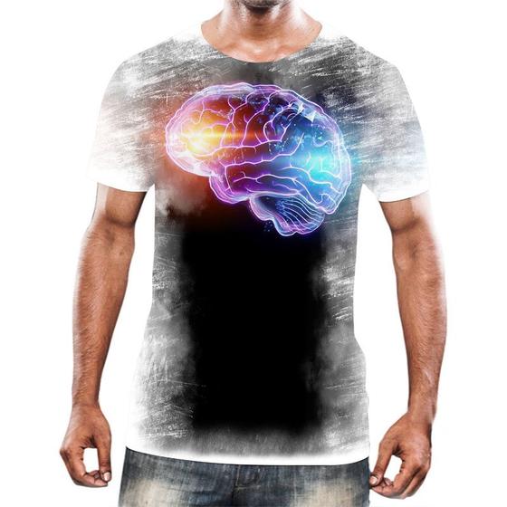 Imagem de Camiseta Camisa Cérebro Inteligência Mental Psicologia HD 14