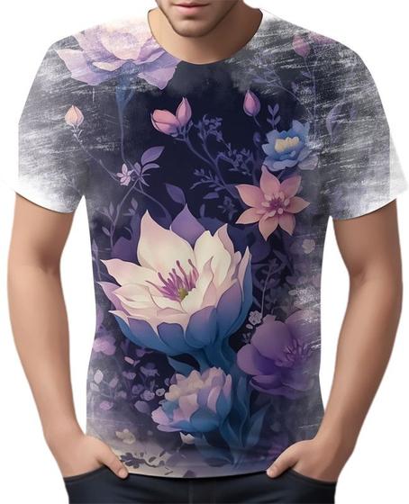 Imagem de Camiseta Camisa Estampa Art Floral Flor Natureza Florida 3